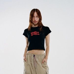 Realization Par Crop Tee Black XS